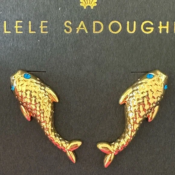 LELE sadoughi gold  mermaid small earrings - Picture 3 of 11